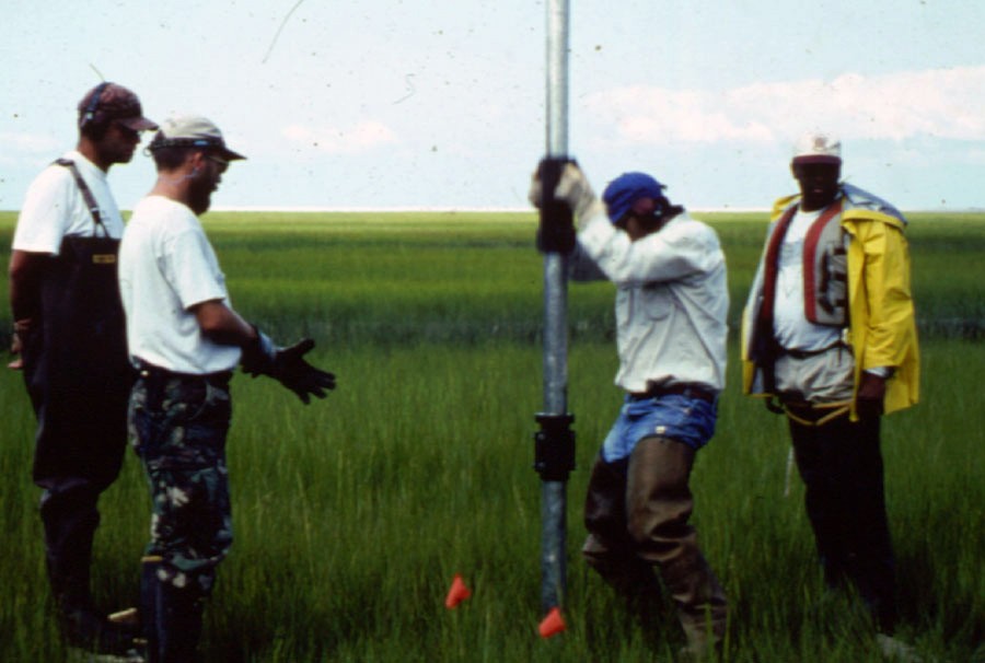 Figure 2. Installing Sedimentation Erosion Table pipe