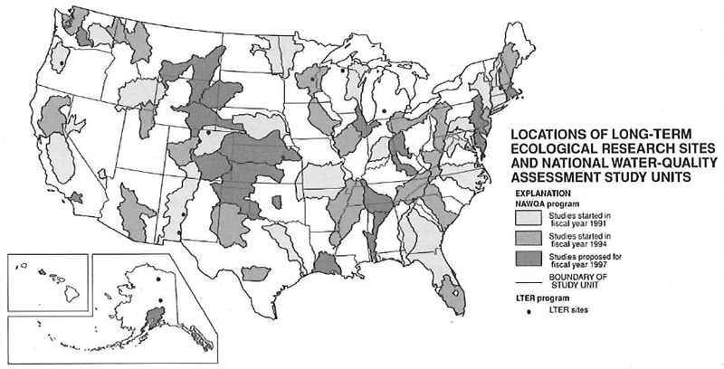 Locations of Long-Term Ecological Research Sites