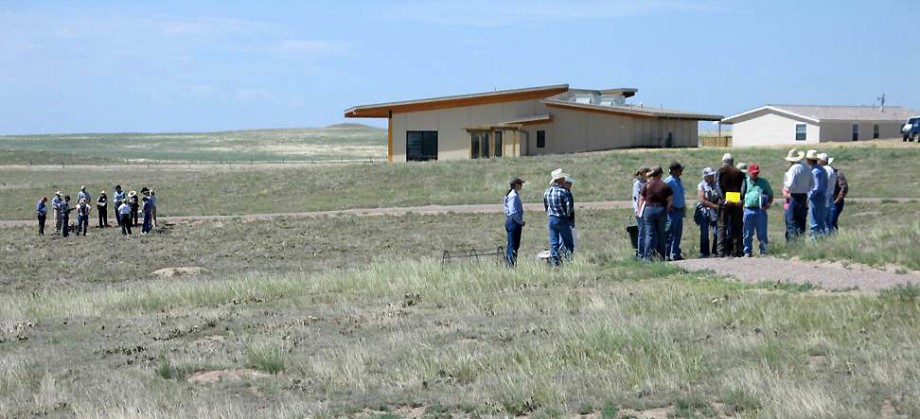 The US Forest Service uses the prairie just outside the new classroom