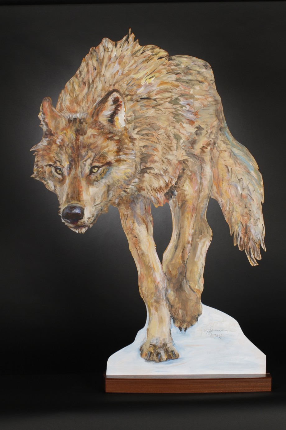 Wolf Walks painted wood cutout | Martha Downs
