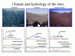 Climate and hydrology of the sites