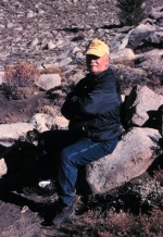Tom Callahan takes a breather while visiting ruins near the field station