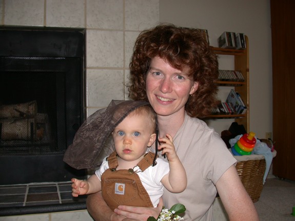 Laura Gough with her first REU-in-training for Toolik, 2003 