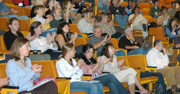LTER Scientists applaud plenary speaker at the 2009 LTER ASM 