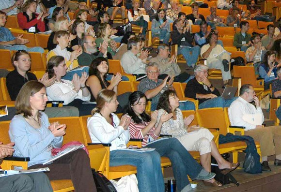 LTER Scientists applaud plenary speaker at the 2009 LTER ASM 