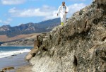 Nick Schooler surveying Refugio oil spill