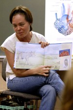 Nataly Ascarrunz reads the book My Water Comes from the Mountains