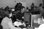 A training session in the IT and Software Usability Testing Lab