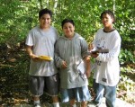 Fuller Middle School bilingual students collect data for Harvard Forest